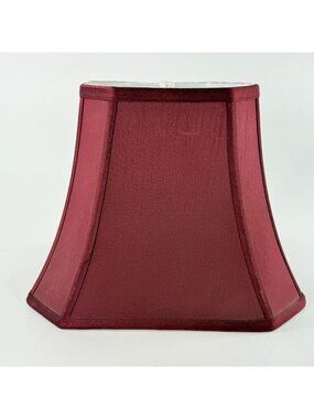 Octagon Burgundy Lamp Shade Vintage Table Floor Lamp Traditional Home